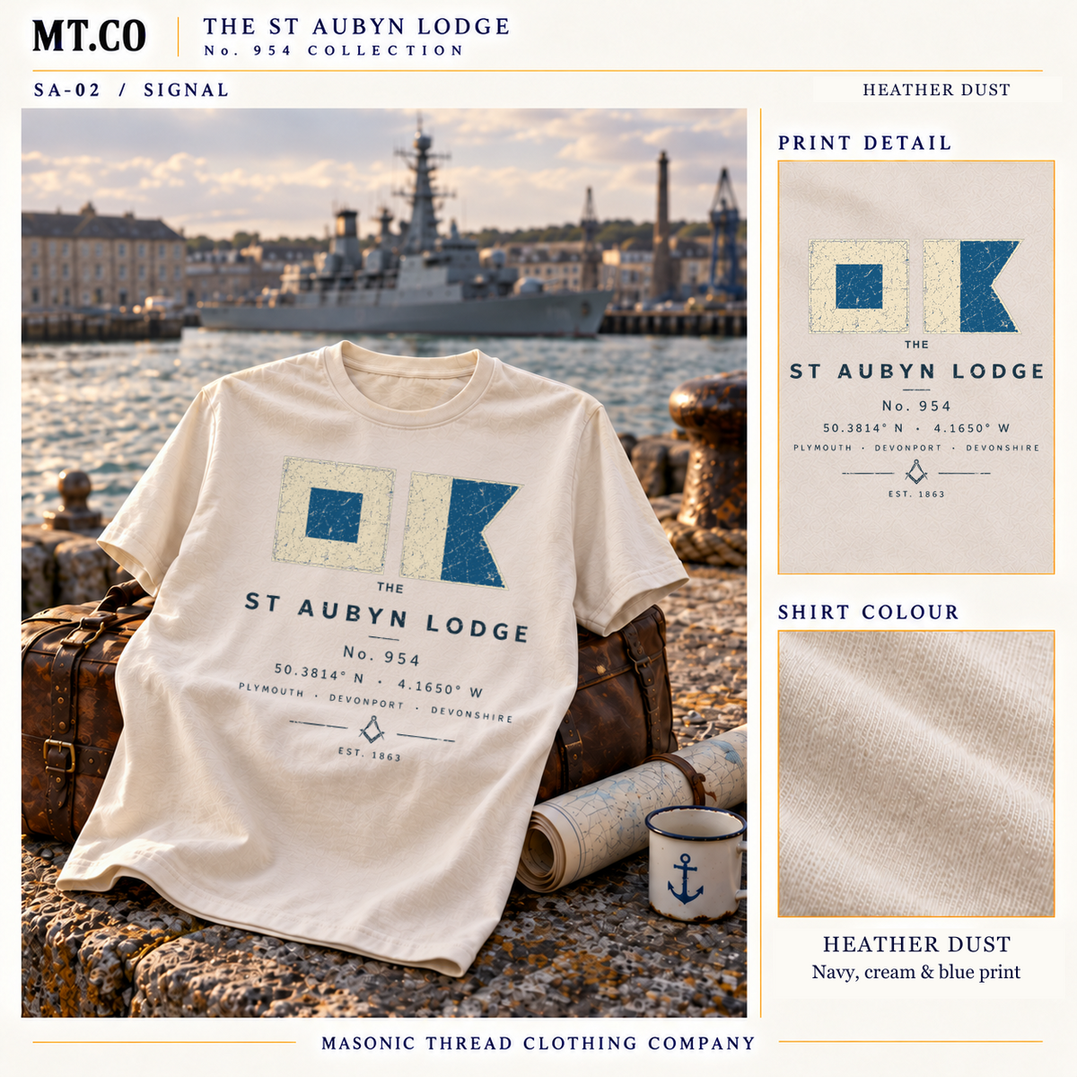 St Aubyn Lodge No. 954 | Signal Masonic T-Shirt | The Originals