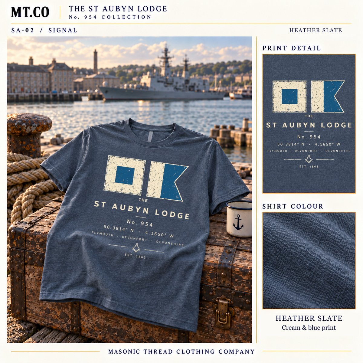 St Aubyn Lodge No. 954 | Signal Masonic T-Shirt | The Originals