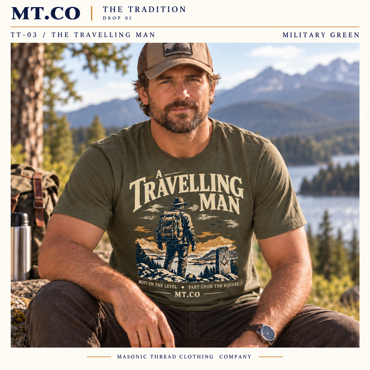 The Travelling Man Masonic T-Shirt | TRADITION