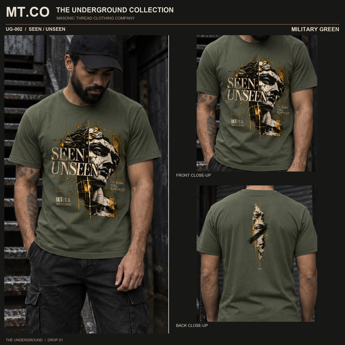SEEN / UNSEEN Masonic Streetwear T-Shirt | UNDERGROUND