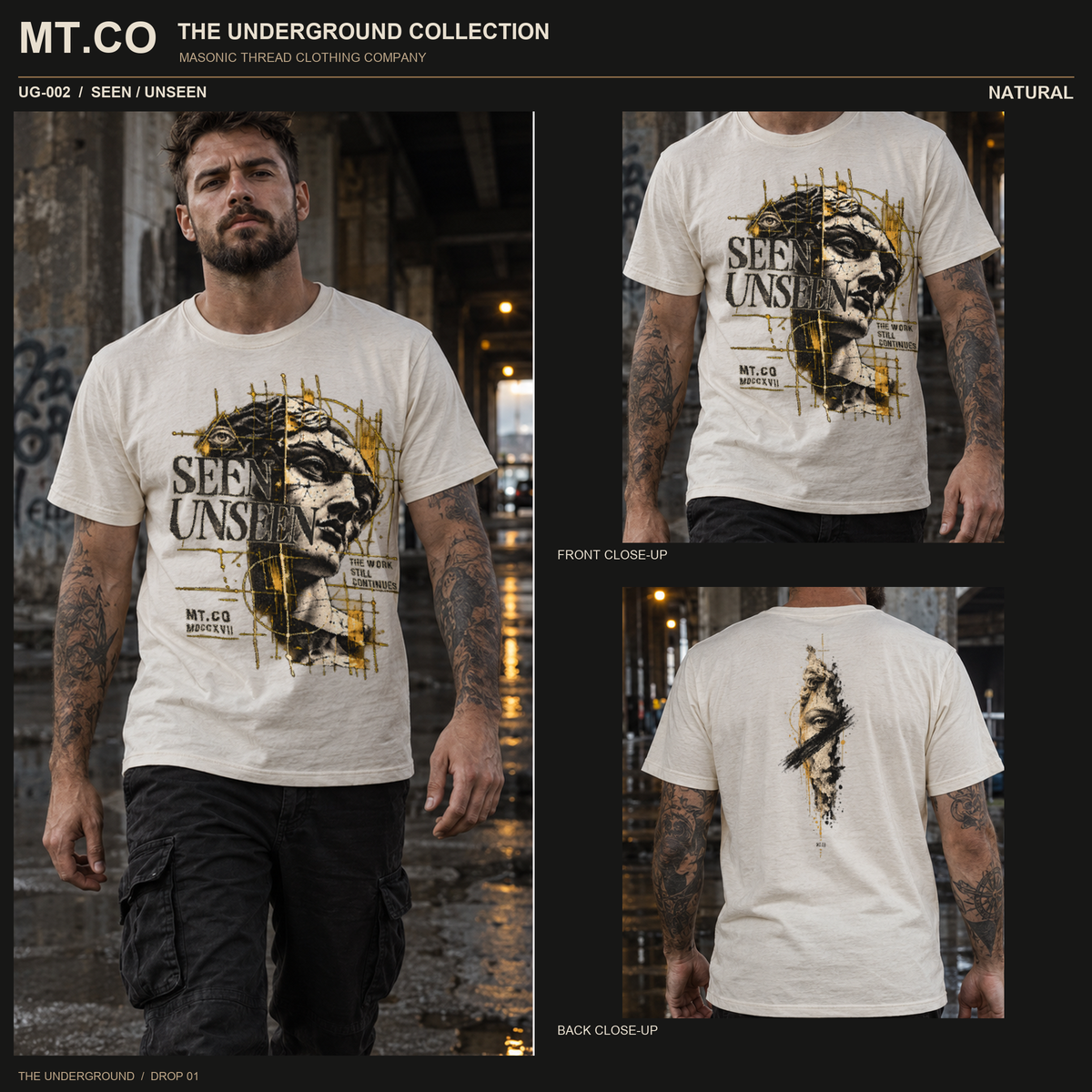 SEEN / UNSEEN Masonic Streetwear T-Shirt | UNDERGROUND