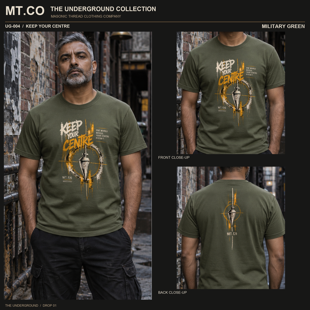 Keep Your Centre Masonic Streetwear T-Shirt | UNDERGROUND