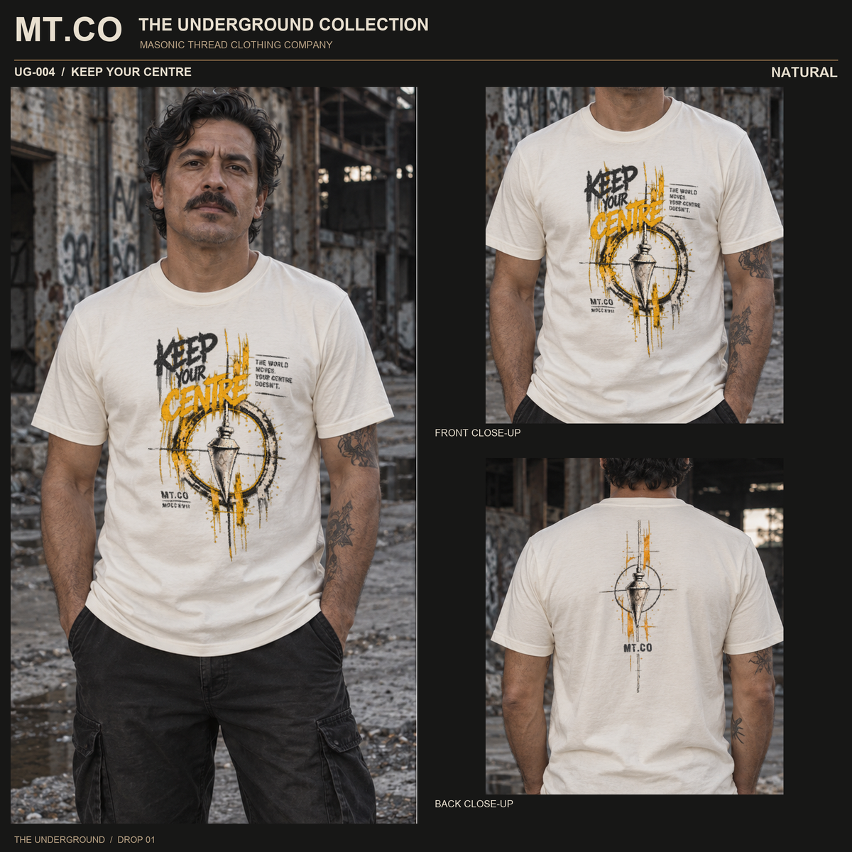 Keep Your Centre Masonic Streetwear T-Shirt | UNDERGROUND