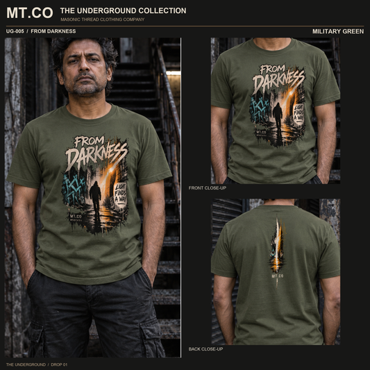 FROM DARKNESS Masonic Streetwear T-Shirt | UNDERGROUND