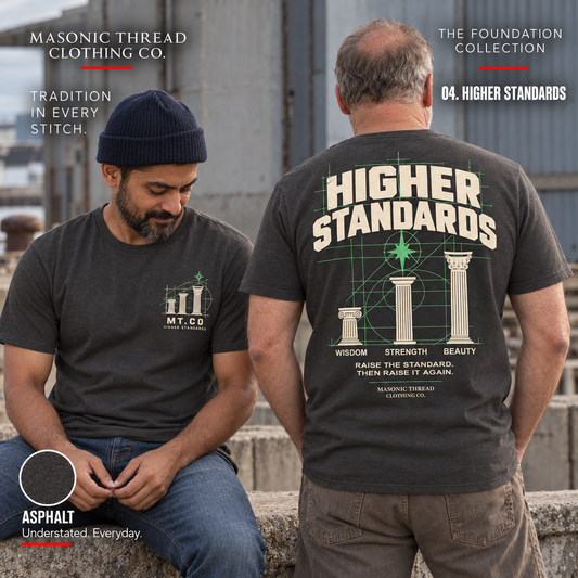 Higher Standards Masonic Graphic T-Shirt | FOUNDATION