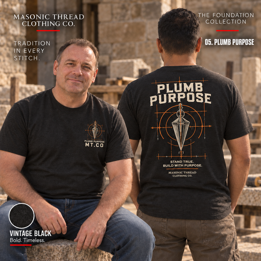 Plumb Purpose Masonic Graphic T-Shirt | FOUNDATION