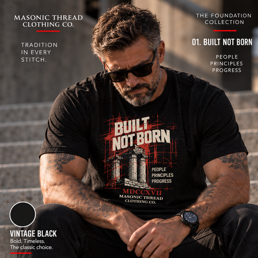 Built Not Born Masonic Graphic T-Shirt | FOUNDATION