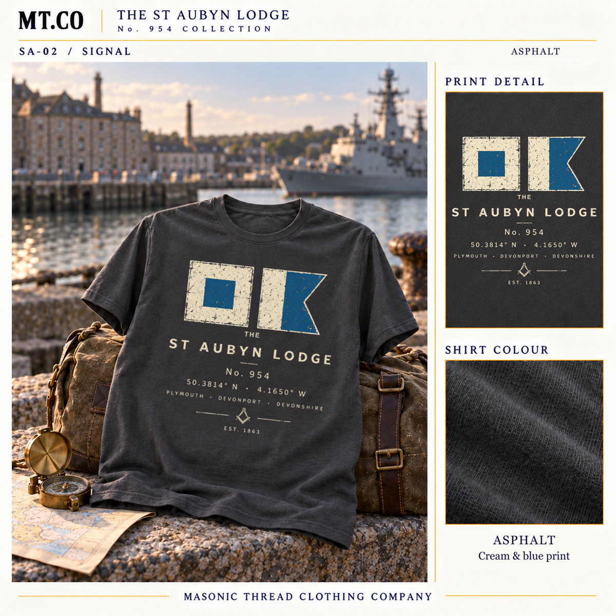 St Aubyn Lodge No. 954 | Signal Masonic T-Shirt | The Originals