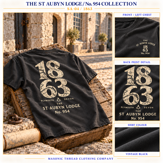 St Aubyn Lodge No. 954 | 1863 Masonic T-Shirt | The Originals