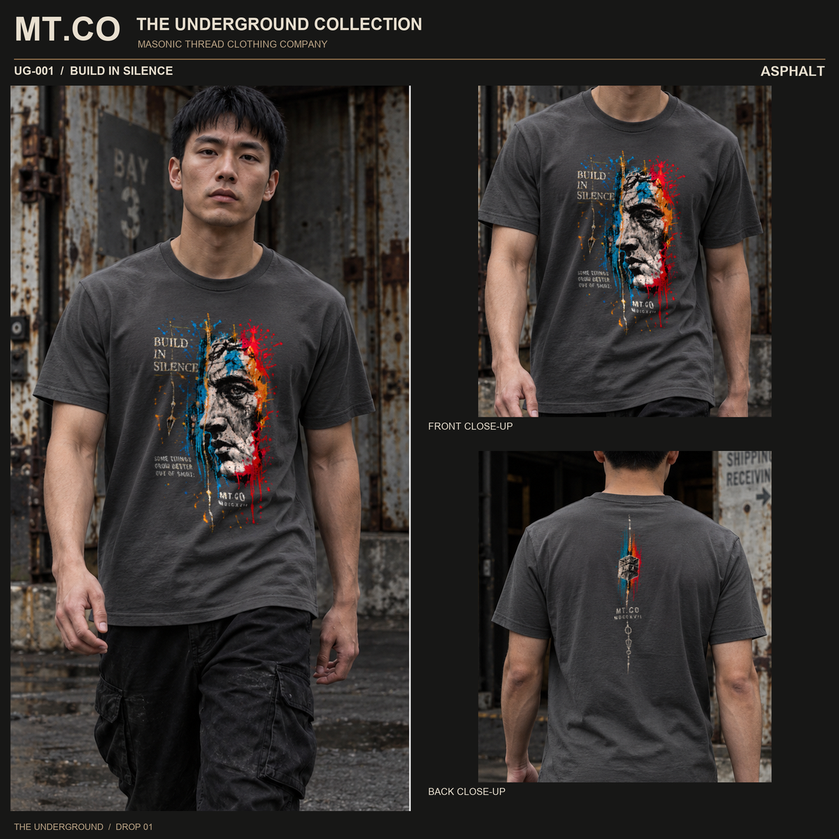 Build in Silence Masonic Streetwear T-Shirt | UNDERGROUND