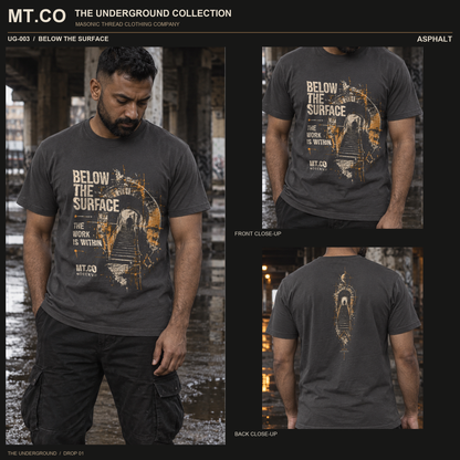 BELOW THE SURFACE Masonic Streetwear T-Shirt | UNDERGROUND