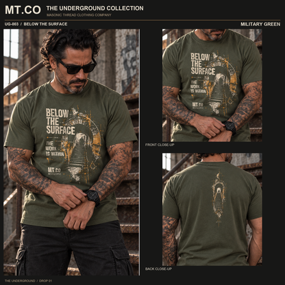 BELOW THE SURFACE Masonic Streetwear T-Shirt | UNDERGROUND