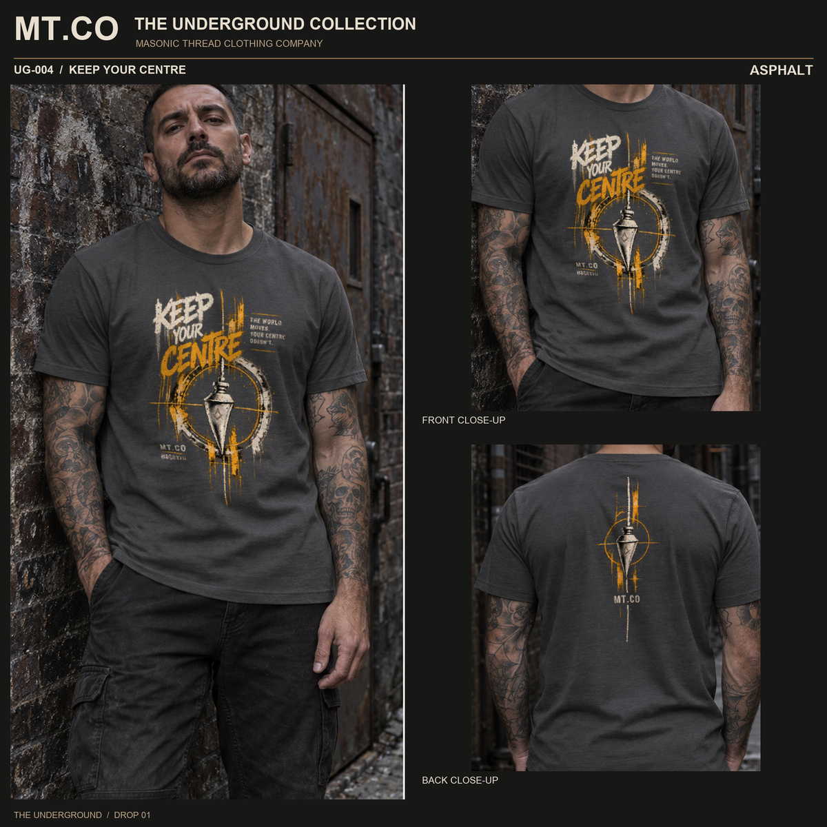 Keep Your Centre Masonic Streetwear T-Shirt | UNDERGROUND