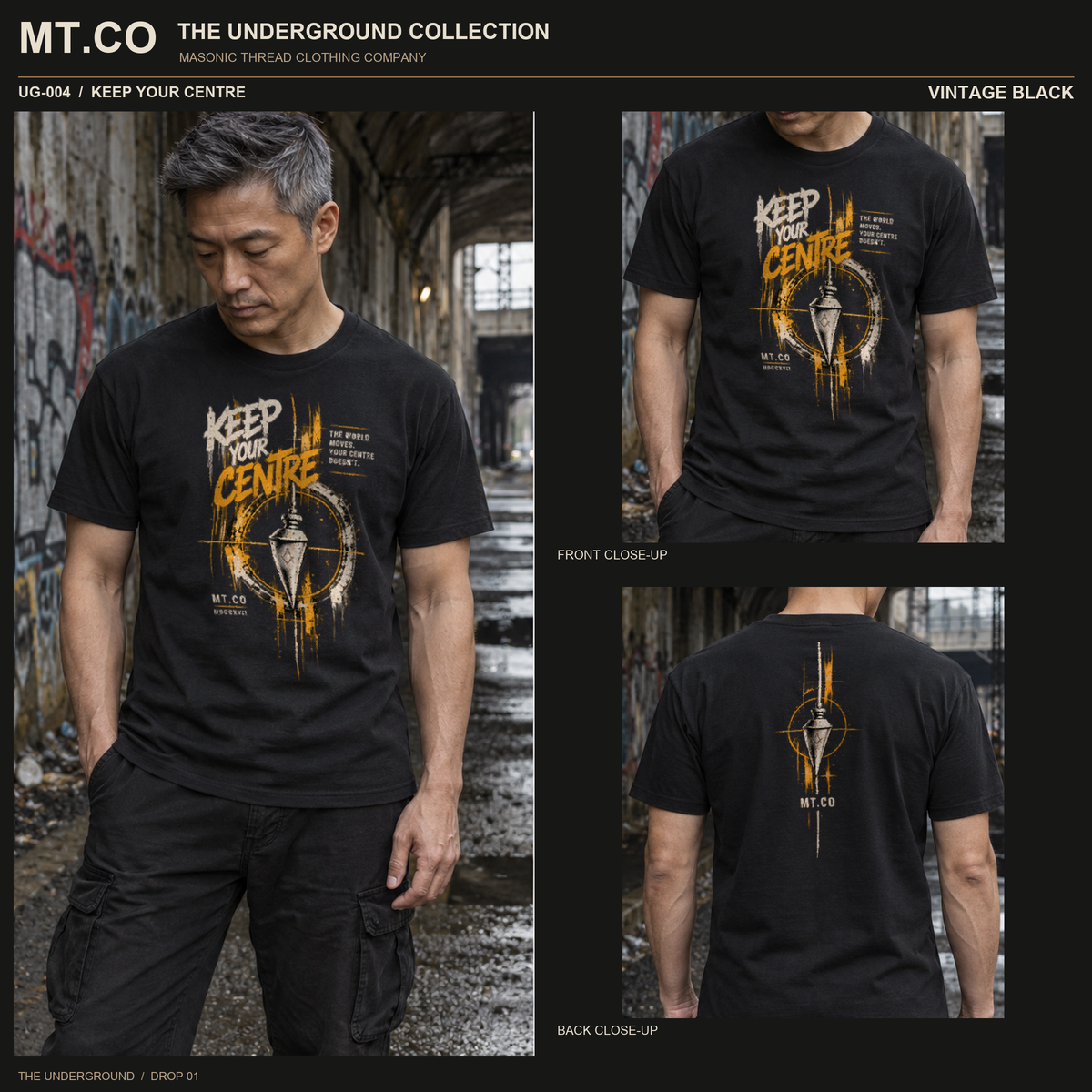 Keep Your Centre Masonic Streetwear T-Shirt | UNDERGROUND