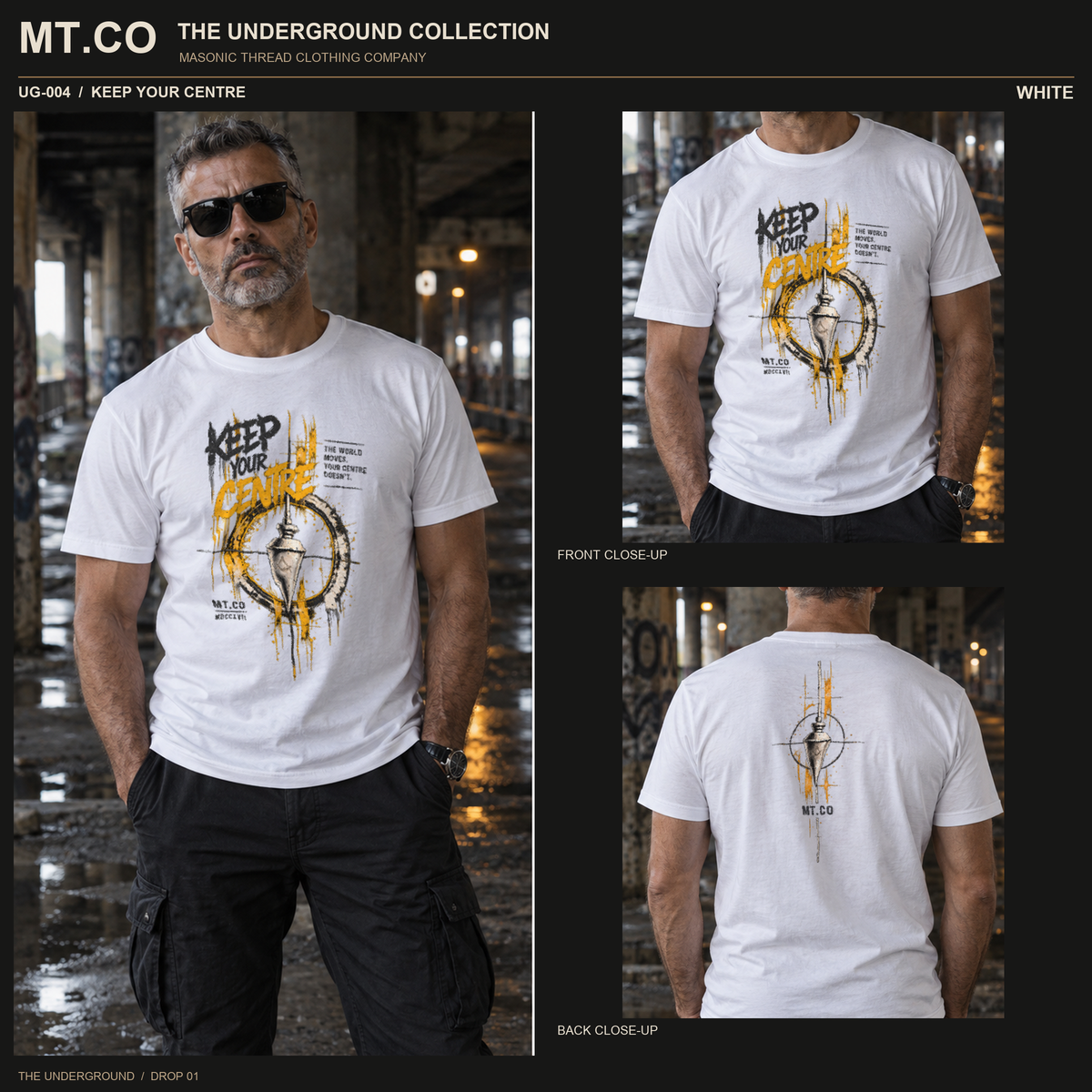 Keep Your Centre Masonic Streetwear T-Shirt | UNDERGROUND