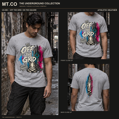 Off the Grid / On the Square Masonic Streetwear T-Shirt | UNDERGROUND